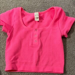 Colsie Hot Pink Short Sleeve Tee